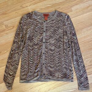 Missoni Cardigan in Brown and Cream